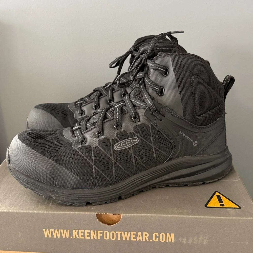 KEEN men vista energy carbon toe boots - medium‎ in black/raven Size 12EE
